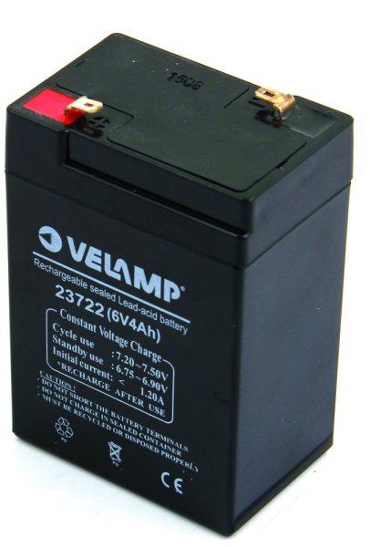 VELAMP 23722 Olovnatá batéria 6V 4Ah