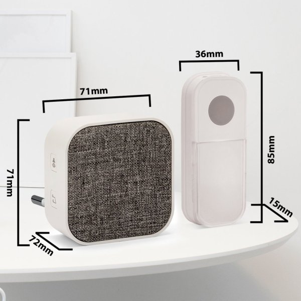 VELAMP DOM009 Bezdrátový zvonek do zásuvky,150m,36 melodií