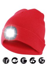 čepice CAP08 s LED světlem červená