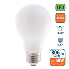 VELAMP OPÁLOVÁ VLÁKNOVÁ žiarovka 7W, E27, 3000K