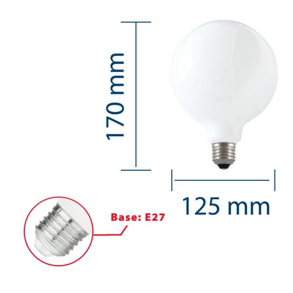 VELAMP OPAL FILAMENT žárovka 18W, E27, 6500K