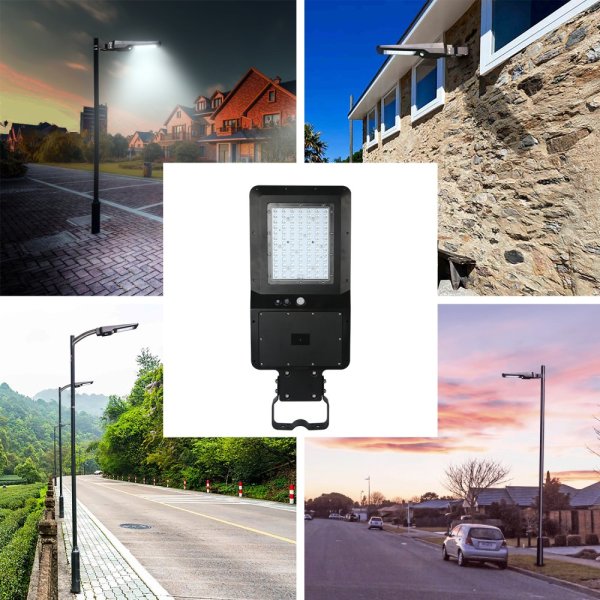 VELAMP LED reflektor SL375 so solárnym nabíjaním, detektor pohybu