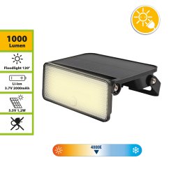 VELAMP SL361 Solární LED reflektor s výkonem 1000 lumenů