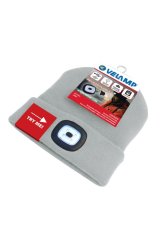 čiapka CAP01 s LED svetlom svetlosivá