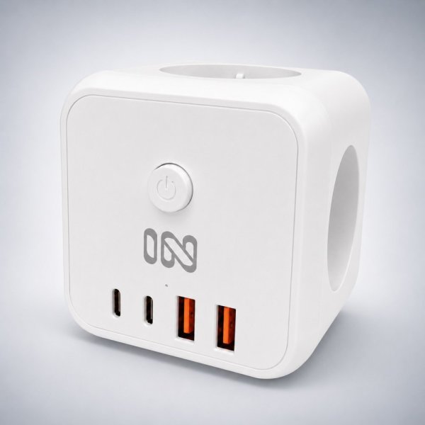 IN Rozbočovacia zásuvka CUBE s USB nabíjaním (553063)