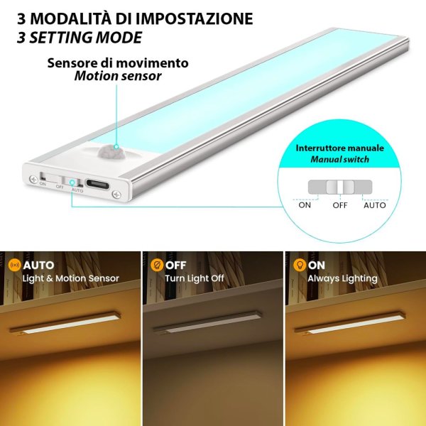 VELAMP LT020 Dobíjecí LED světlo se senzorem pohybu
