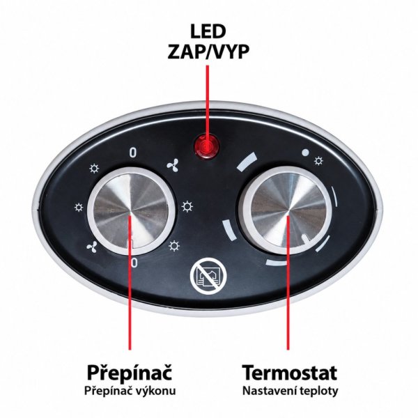 VELAMP Keramický ohřívač s oscilací PR156 (2000 W)