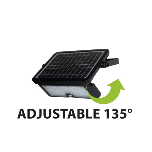 VELAMP LED reflektor SL362 se solárním nabíjením, detektor pohybu