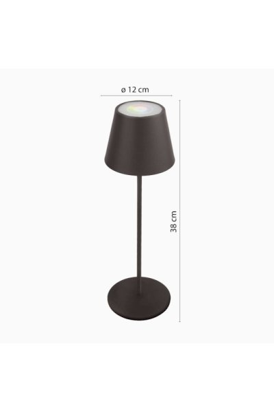 VELAMP Nabíjacia stolná RGB lampa TL1908-B s dotykovým spínačom
