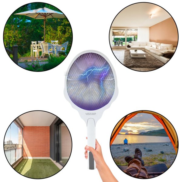 VELAMP Elektrická plácačka na komáre REPEL04R