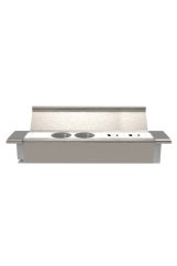 Vestavná zásuvková lišta IN 553048 se 2 zásuvkami a 2xUSB A+C