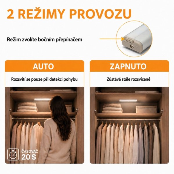 VELAMP 3W LED světlo LT011 se senzorem pohybu