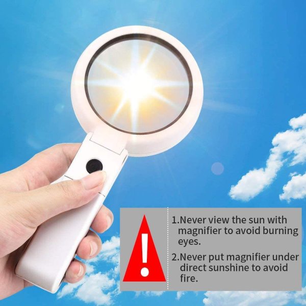 VELAMP LE037 prenosná lampa s osvetlením a lupou