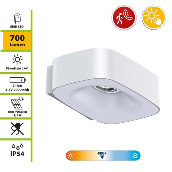 VELAMP LED solárne svetlo SL249 so senzorom