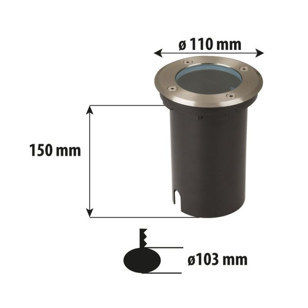 VELAMP Zapustené záhradné svietidlo IS728