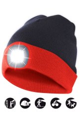 čiapka CAP15 s LED svetlom červeno-čierna