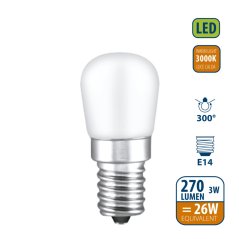 VELAMP LB902F-30K LED žárovka do lednice 3W, E14, 3000K