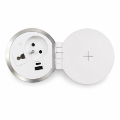 Zabudovaná lišta IN 553045, Qi nabíjanie, USB A + C