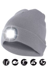 čiapka CAP01 s LED svetlom svetlosivá