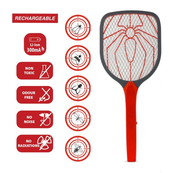 VELAMP REPEL05R Dobíjecí elektrická plácačka na komáry