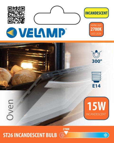 VELAMP LB903O-27K žárovka do trouby 15W, E14, 2700K