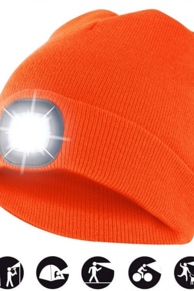 čiapka CAP10 s LED svetlom oranžová