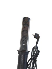 Automatická výsuvná lišta IN 553044, 3 zásuvky, USB A +C