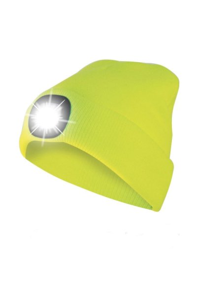 VELAMP čiapka CAP07L s LED svetlom limetkovo žltá, s odrazkou
