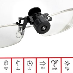 VELAMP Přídavné světlo na brýle IH526