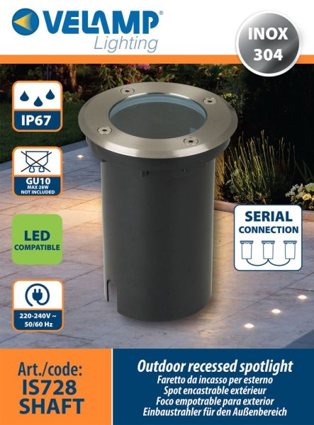 VELAMP Zapustené záhradné svietidlo IS728