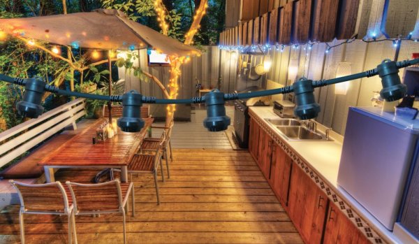 VELAMP Venkovní světelný řetěz PS100B s 10 objímkami, 10m