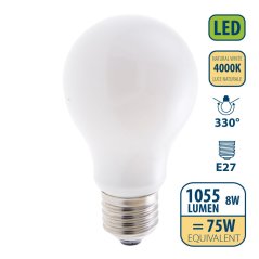 VELAMP OPAL FILAMENT žárovka 8W, E27, 4000K