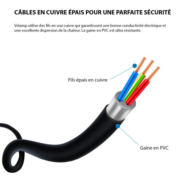 VELAMP ST303FR Vonkajšia viacnásobná zásuvka IP44