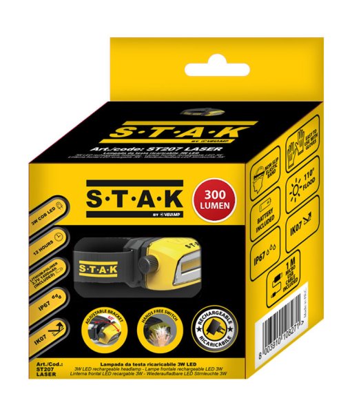 VELAMP ST207 Profesionálna čelovka 3W bezkontaktná