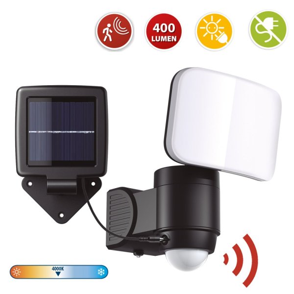 VELAMP Solární LED reflektor SL355 s  detektorem pohybu