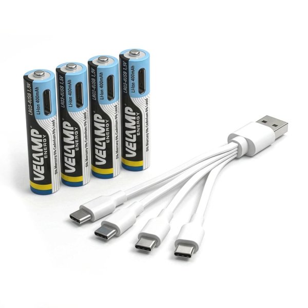 VELAMP LR03-4USB, nabíjacie batérie s USB-C