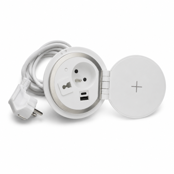Zabudovaná lišta IN 553045, Qi nabíjanie, USB A + C