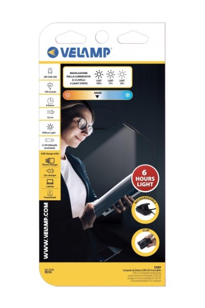 VELAMP Přenosné světlo na čtení IR236