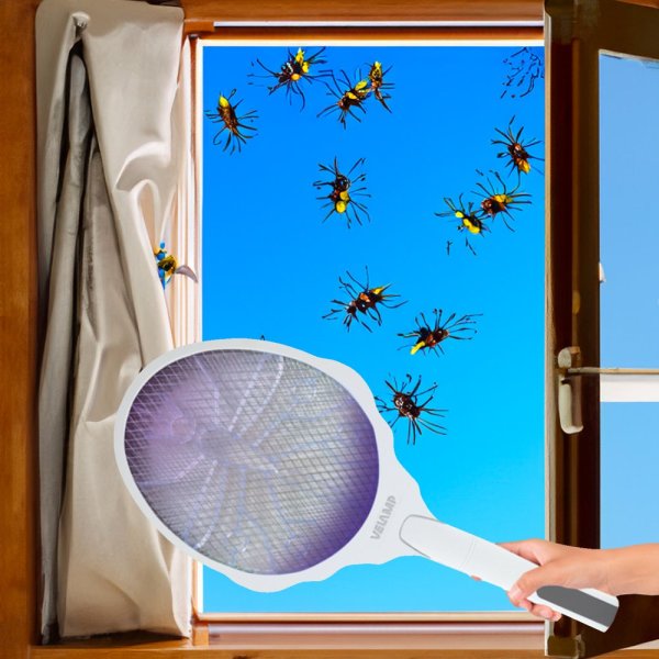 VELAMP Elektrická plácačka na komáre REPEL04R