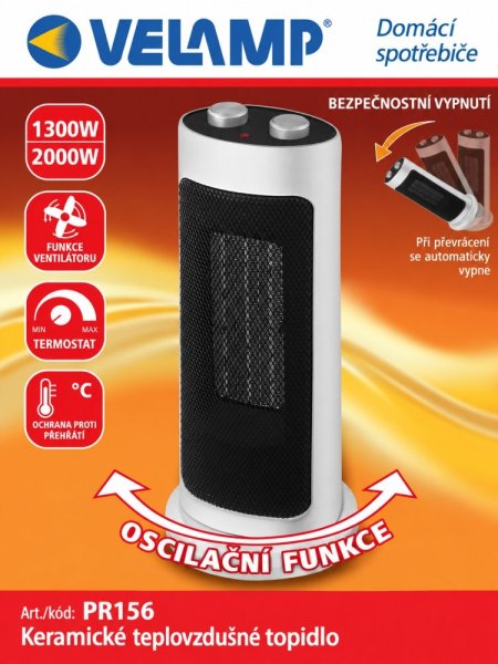 VELAMP Keramický ohřívač s oscilací PR156 (2000 W)