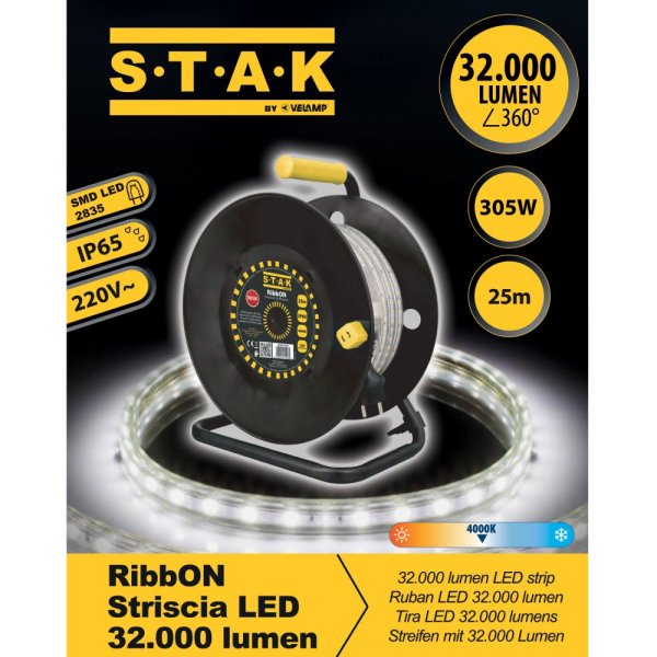 VELAMP ST925 LED pásek s navijákem, 25m