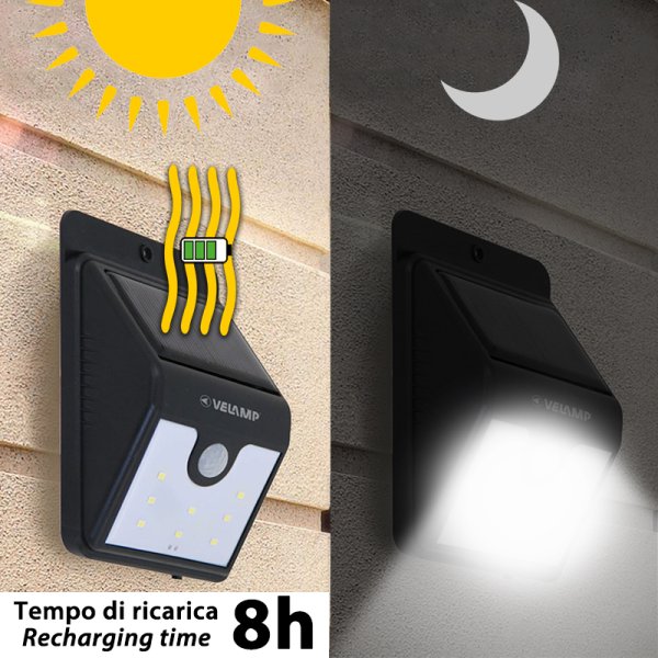 VELAMP LED solární světlo SL212  se senzorem