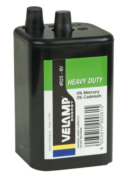 VELAMP 4R25 zinkovo-uhlíková batéria 6 V