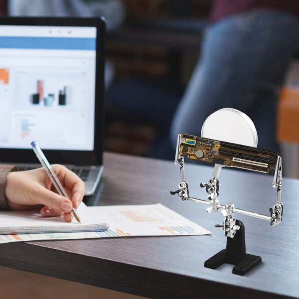 VELAMP LE036 Lupa se stojánkem a nastavitelnými klipy